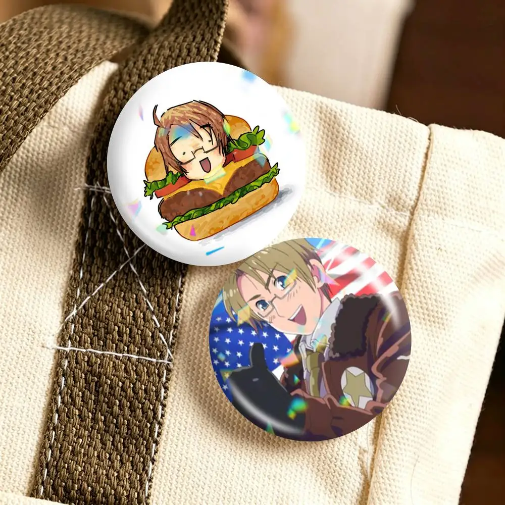 Hetalia A-Alfred F Jones  25mm 32mm 44mm 58mm 75mm Brooches Badges Pins for Accessories Gift