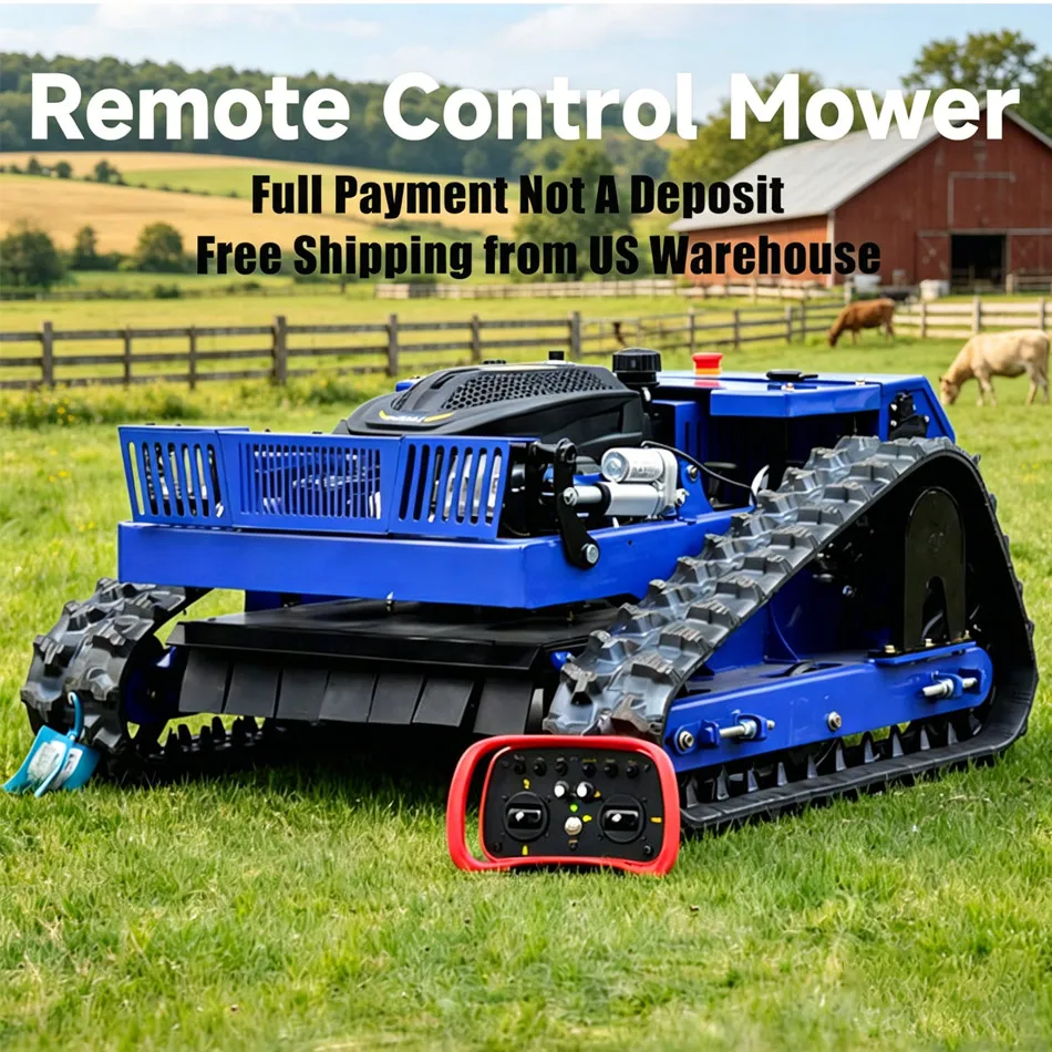 

Full Payment Remote Control Lawn Mower, Four Stroke 60° Climbing Tracked Lawn Mower Free Shipping From USA Stock Quick Delivery