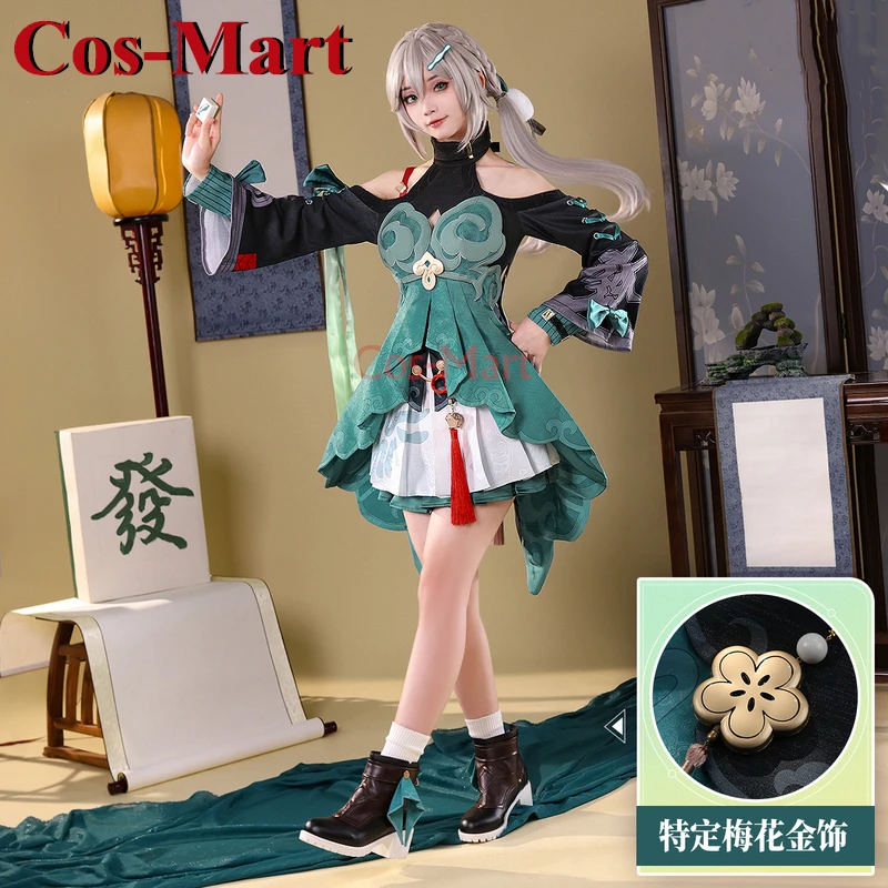 

Cos-Mart Hot Game Honkai: Star Rail Qingque Cosplay Costume Gorgeous Sweet Uniform Dress Activity Party Role Play Clothing