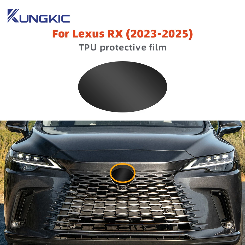 

For Lexus RX 2023-2025 TPU Smoke Black Car Emblem Wrap Film Logo Decal Anti Scratch Auto Exterior Styling Trim Accessories