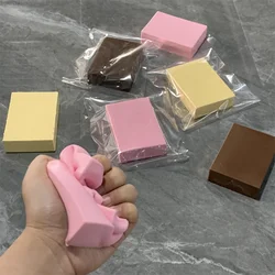 Vanilla Chocolate Milk Frozen Square Ice Cream Strawberry Pink Handmade DIY Smooth Extrusion Slow Rebound Simulation Food Model