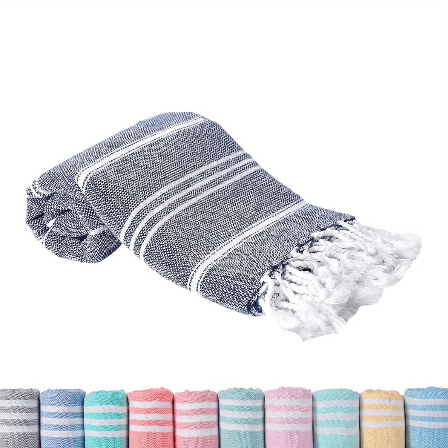 1Pc Turkish Beach Towel 90*180cm Oversized Sand Free Quick Dry Lightweight For Travel Swimming Gym Bathroom Seaside