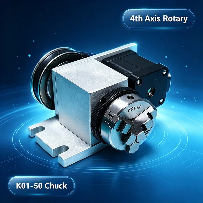 CNC Rotary A Axis 4th Axis Rotary Table Dividing Head for CNC Router Engraver Milling Machine 3D Cylindrical Carving