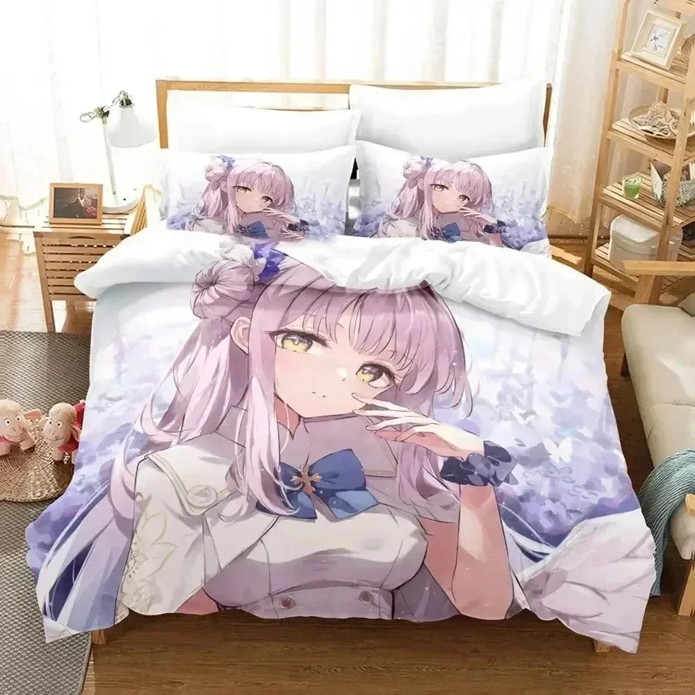 

3D Anime Misono Mika Blue Archive Bedding Set Duvet Cover Bed Set Quilt Cover Pillowcase Comforter king Queen Size Boys Adult