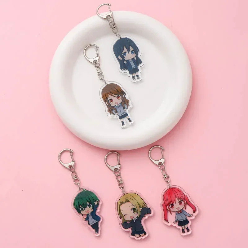 Anime Hori san to Miyamura kun Acrylic Keychain Accessaries Cartoon Funny Bag Pendant Charm Car Cute Keyring Friends Fans Gifts