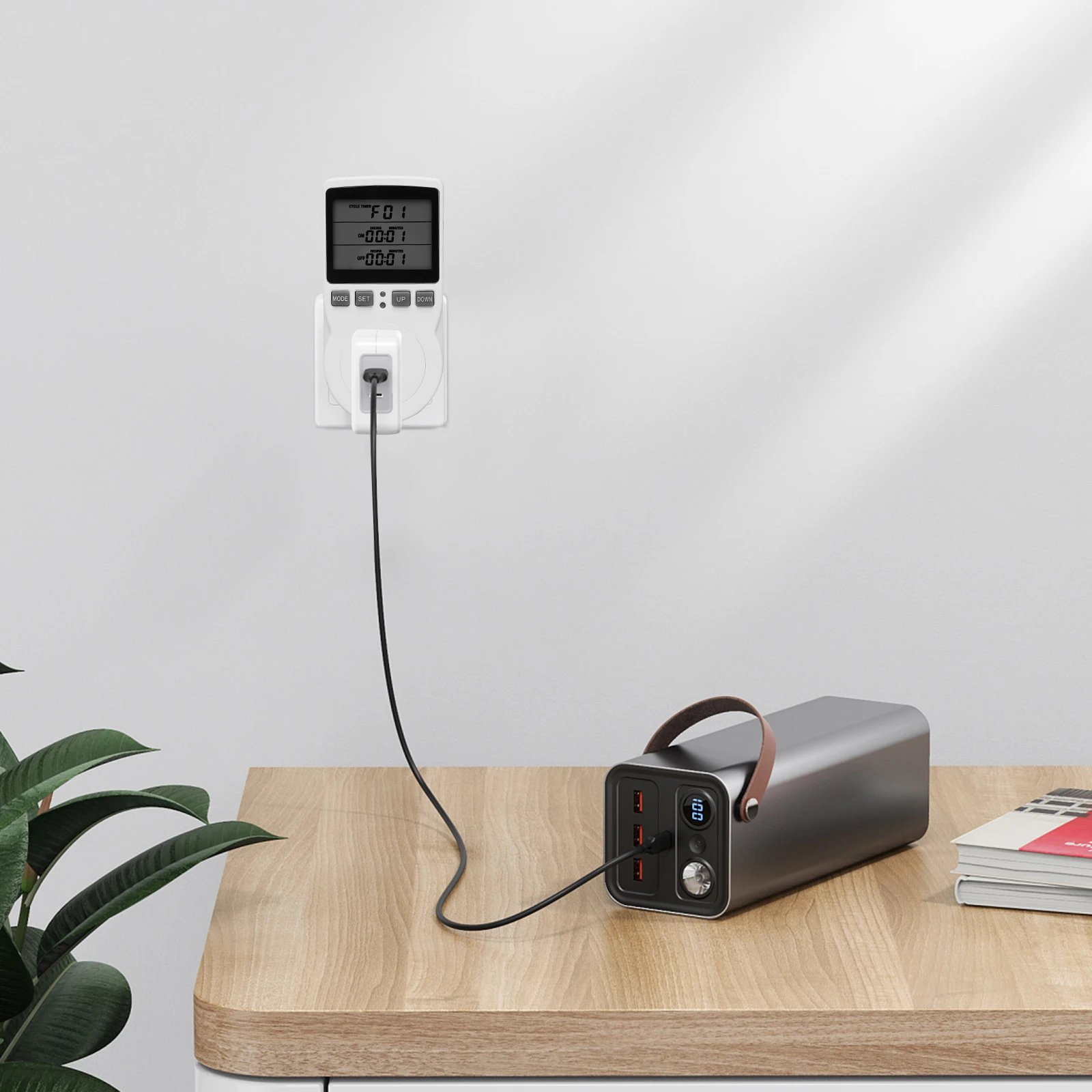 Digital Thermostat Outlet Plug Temperature Controller Outlet Socket 120V Heating Cooling Control 110V 15A Celsius Fahrenheit