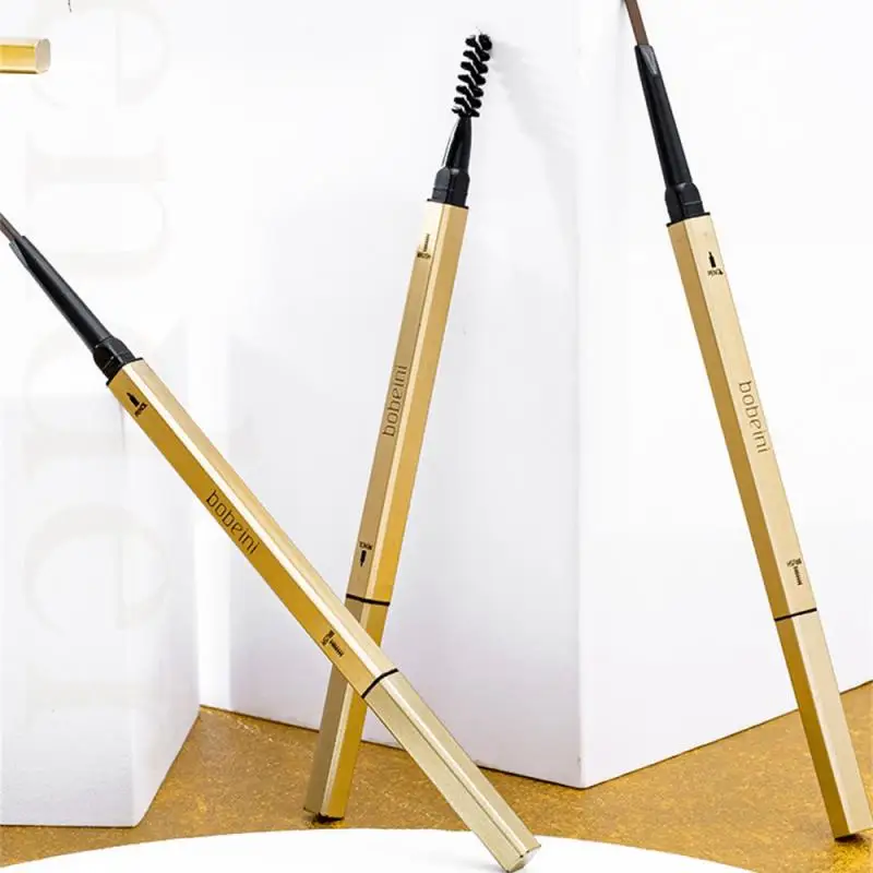 قلم حواجب مقاوم للماء ، متين ، سهل الاستخدام ، مكياج مزدوج النهاية ، يدوم طويلاً ، جمال دقيق يدوم طويلاً #4