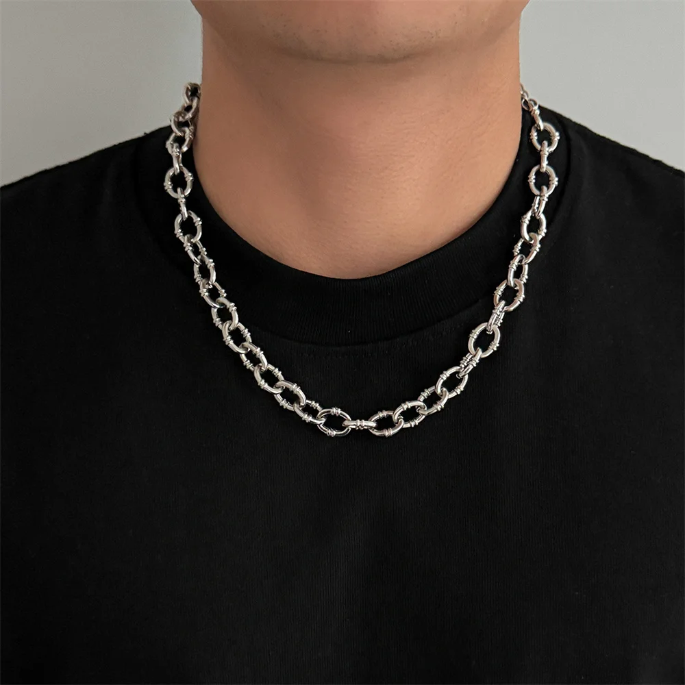 

​ Толстая кубинская цепочка в стиле хип-хоп для женщин, 2026, модное короткое ожерелье с геометрическим рисунком в стиле панк, эффектное ювелирное изделие в стиле рок, подарки