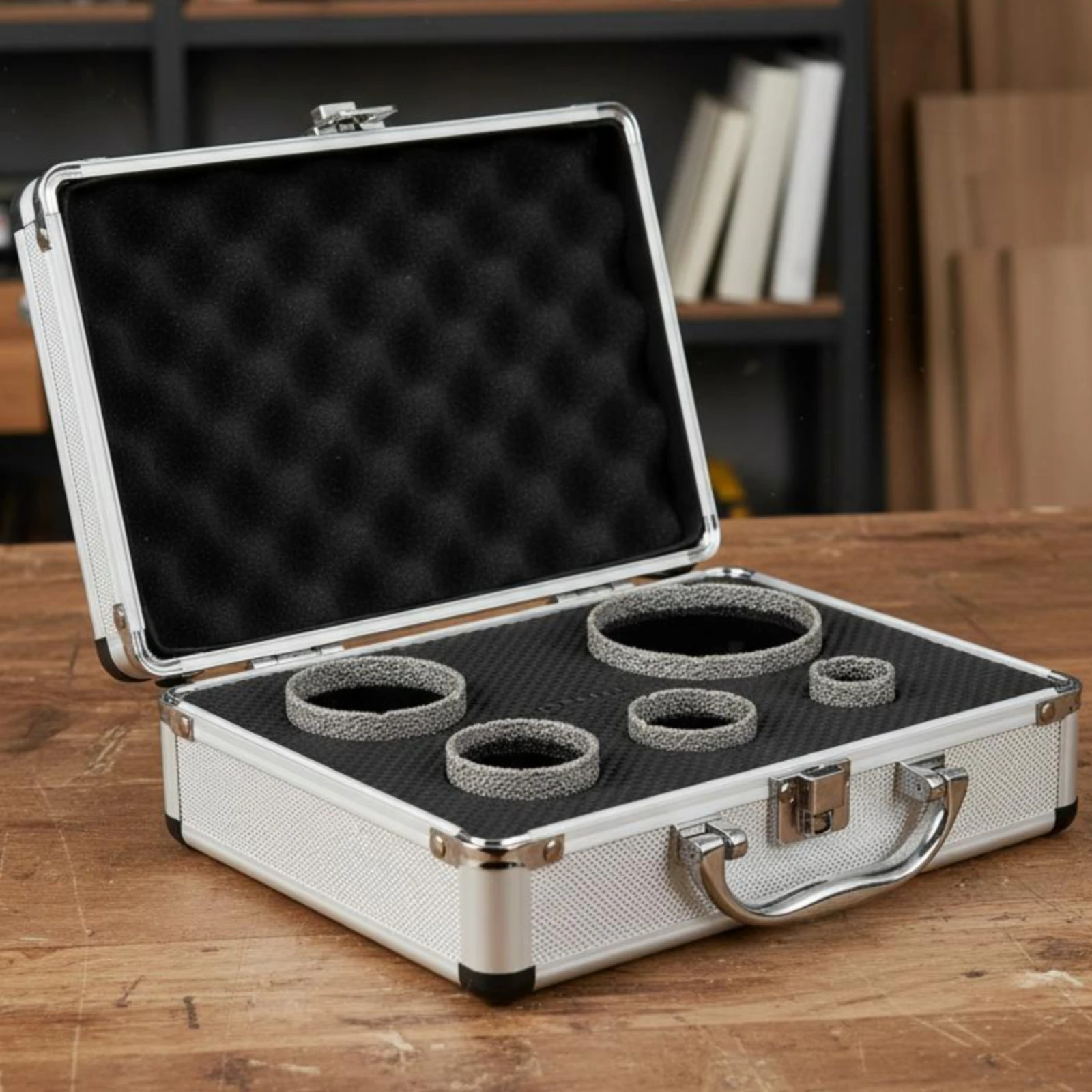 

7 Pieces M14 Hole Cutter Set High Heat Resistance Diamond Hole Saw Set Diamond Center Fast Chip Removal Dry Drilling