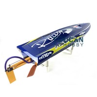 H750 PNP Shark Fiber Glass Electric Racing Speed RC Boat W/1750kv Brushless Motor/120A ESC/ Servo Prevent Capsized Blue TH02639