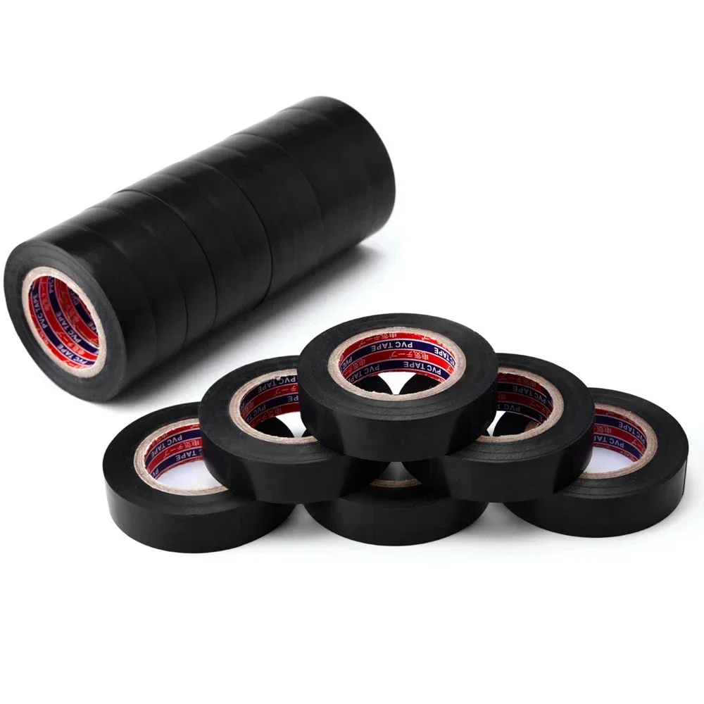 6PCS/Lot, 18mm*15M Flame Retardant Electrical Insulation Tape High Voltage PVC Electrical Tape Waterproof Self-adhesive Tape