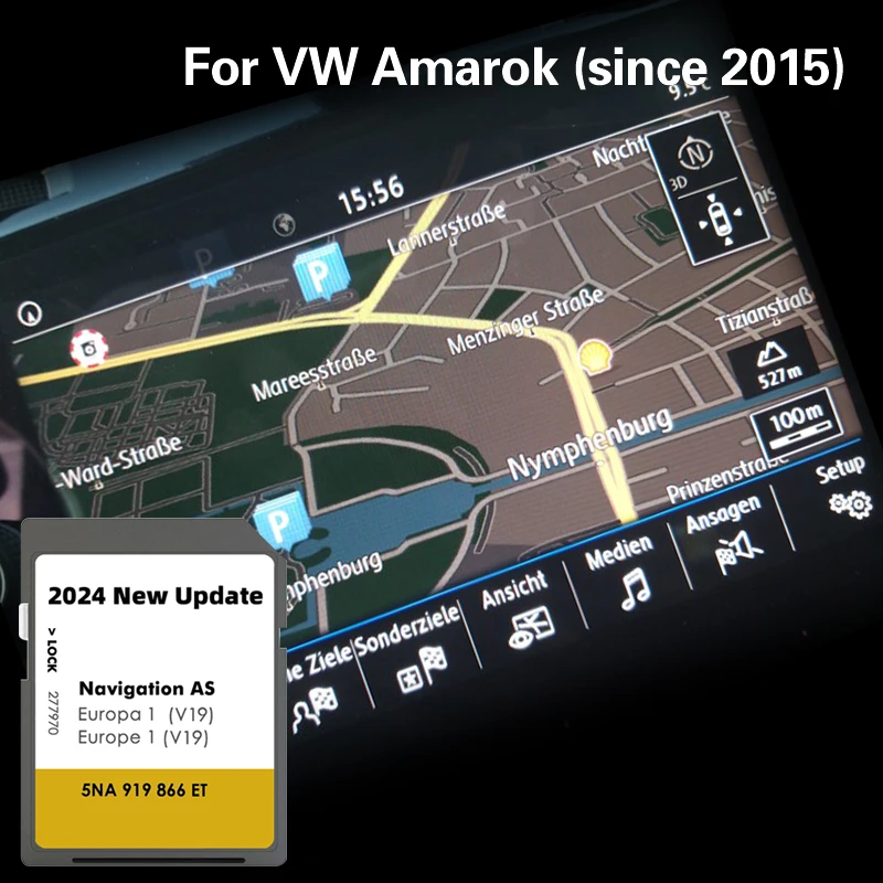 for VW Amarok Since 2015 SD Map 32GB AS V19 Navigation Germany Europe Memory Card