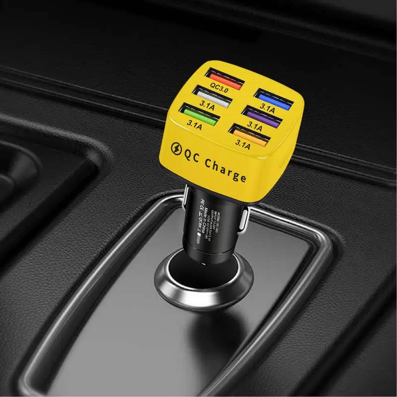 USB Car Charger Fast Charging Car Charger Portable Phone Charger for Vehicles Multifunctional Car Charger Multi-port Vehicle