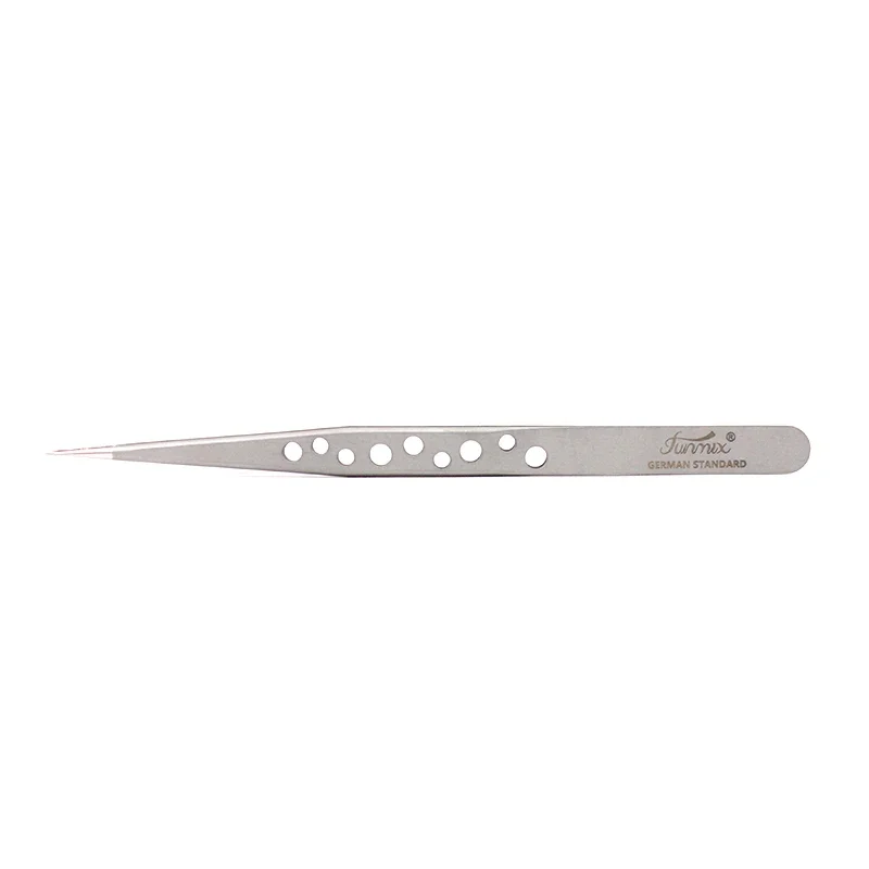 FUNMIX  Stainless Steel Tweezers  False Eyelash Extension Tweezers Anti-static Eyebrow Lash Tweezers Watchmaker Tools