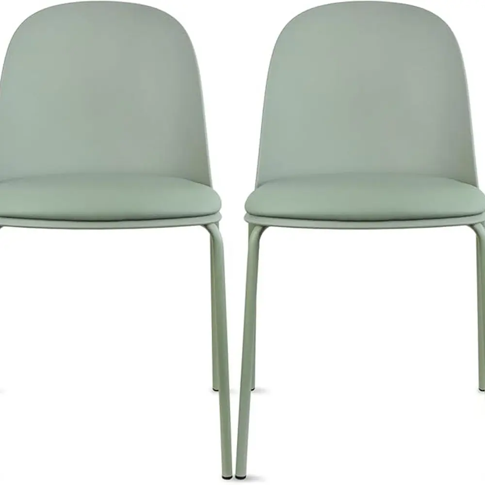 

Современный штабелируемый обеденный стул | Пластиковое сиденье с металлическими ножками | Подходит для внутреннего и наружного применения. | Идеально подходит для дома, кухни,