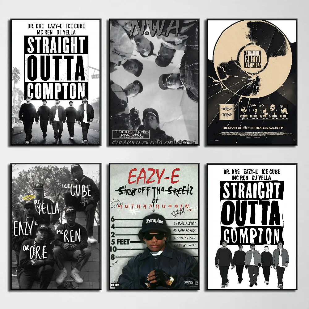 NWA Hip Hop Rapper Straight Outta Compton Poster Paper Print Home Bedroom Entrance Bar Cafe Art Painting Decoration