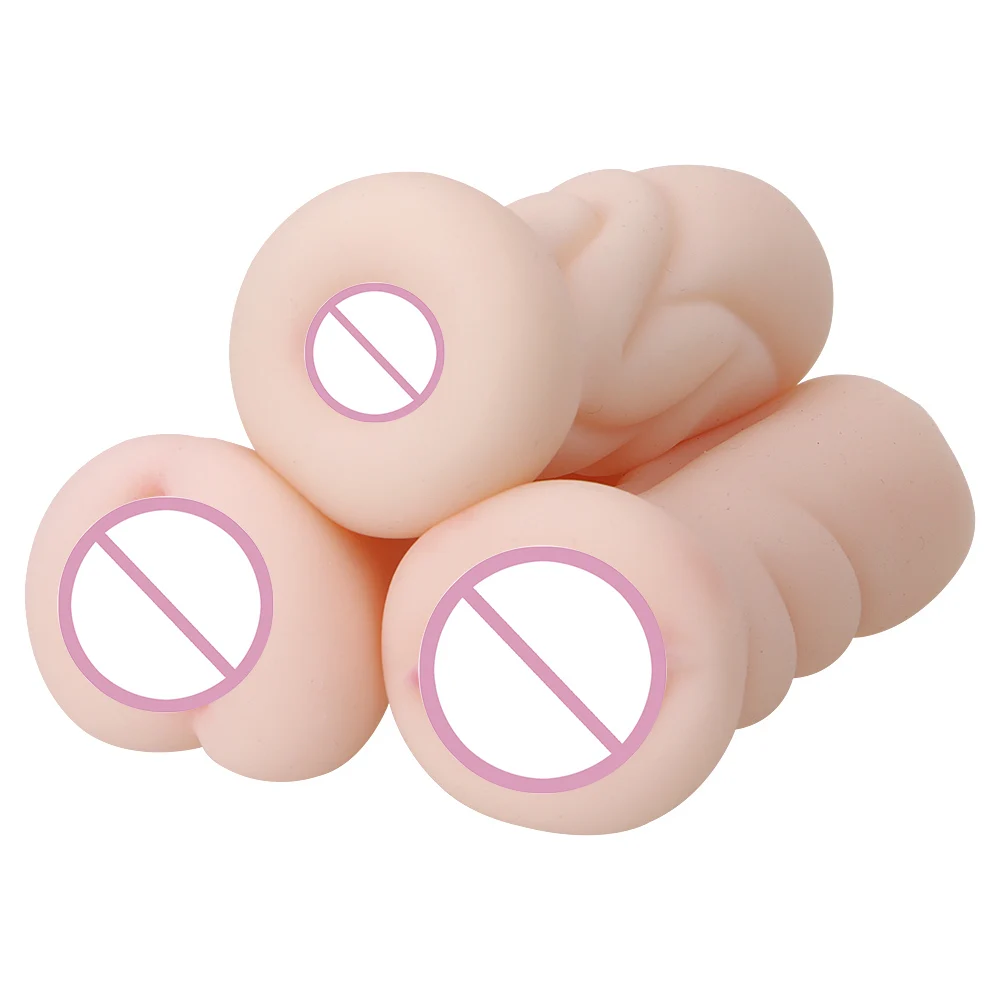 11cm Silicone Male Masturbator Artificial Mouth Anal Vaginal For Men 18 Penis Pump Glans Sucker Real Pussy Sex Toys Erotic Goods