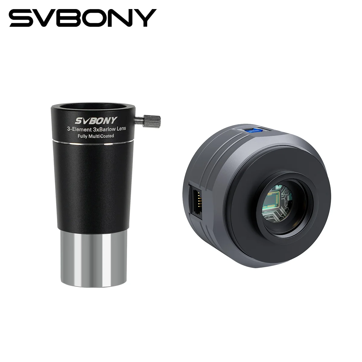

Svbony SV216 2X/3X Barlow Lens and SC715C planetary camera, for planetary imaging,astronomical observation