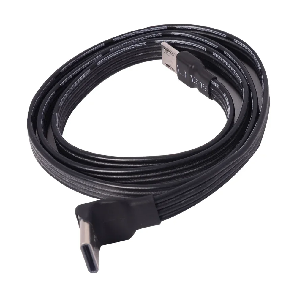 FFC USB 2.0, kabel typu C, kątowy, 90 stopni, z wtykiem męskim na obu końcach, do Micro USB, prosty, płaski, elastyczny, przedłużacz, adapter FPV, kabel do przesyłania danych. — zdjęcie produktu 4