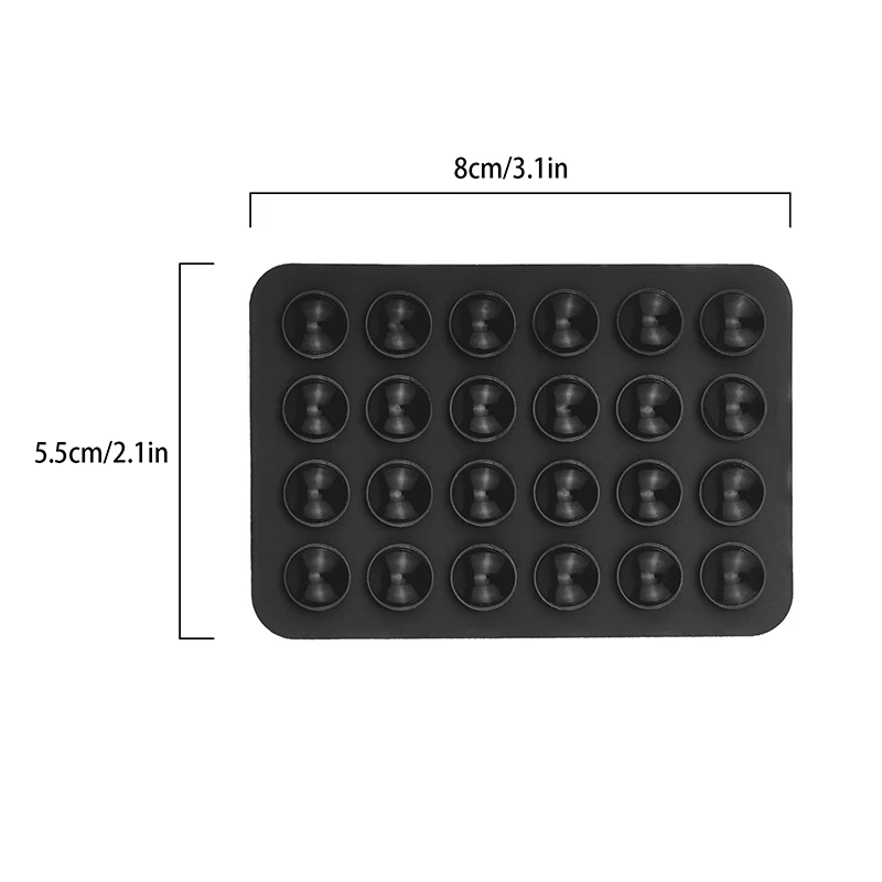 1pc Transparent Backed Silicone Suction Pad For Mobile Phone Fixture Suction Cup Backed Adhesive Rubber Sucker Pad For Fixed Pad