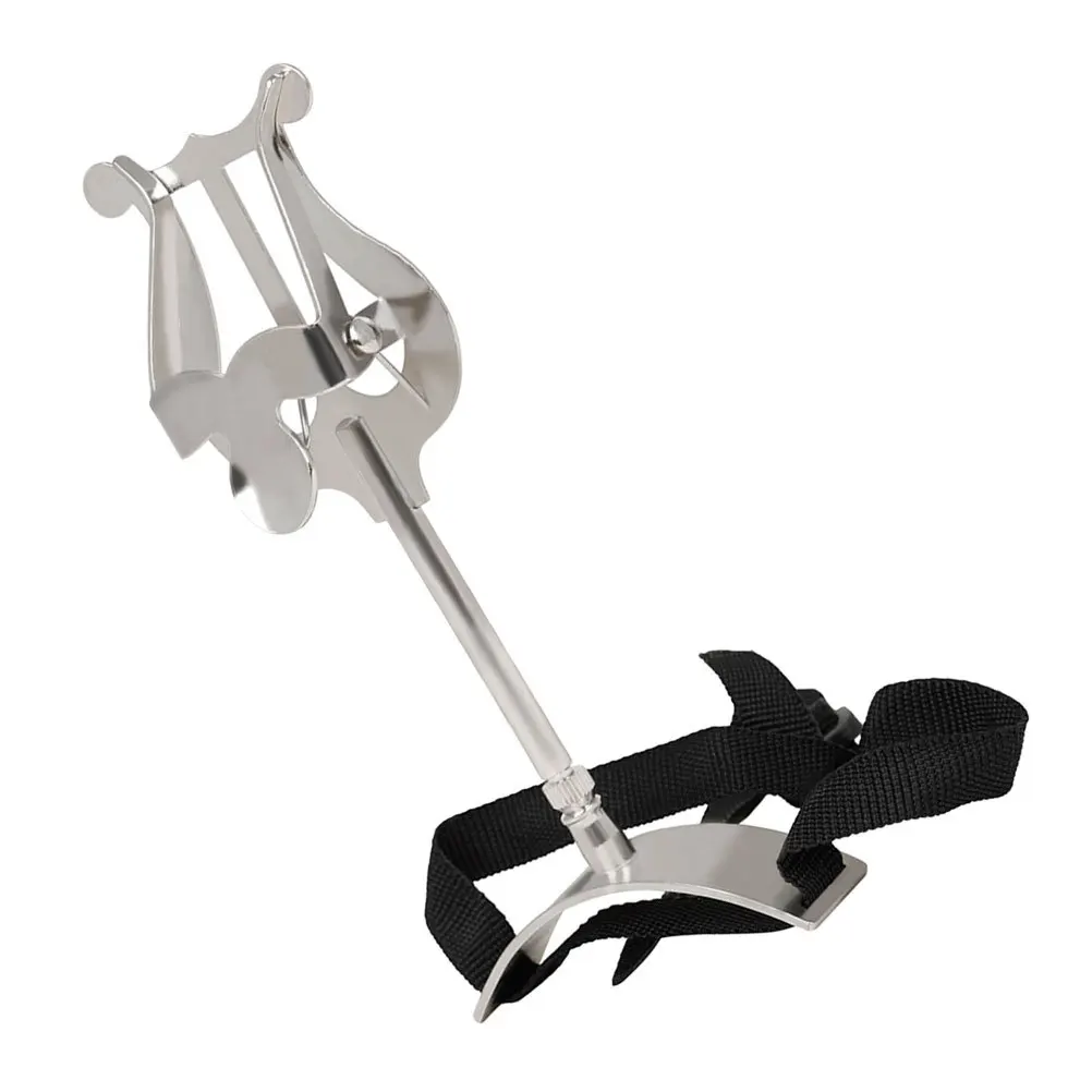 

1Pcs Portable Euphonium Music Stand Silver Sturdy Sheet Music Rack for Rehearsal Stage Use Anti-Deformation Structure