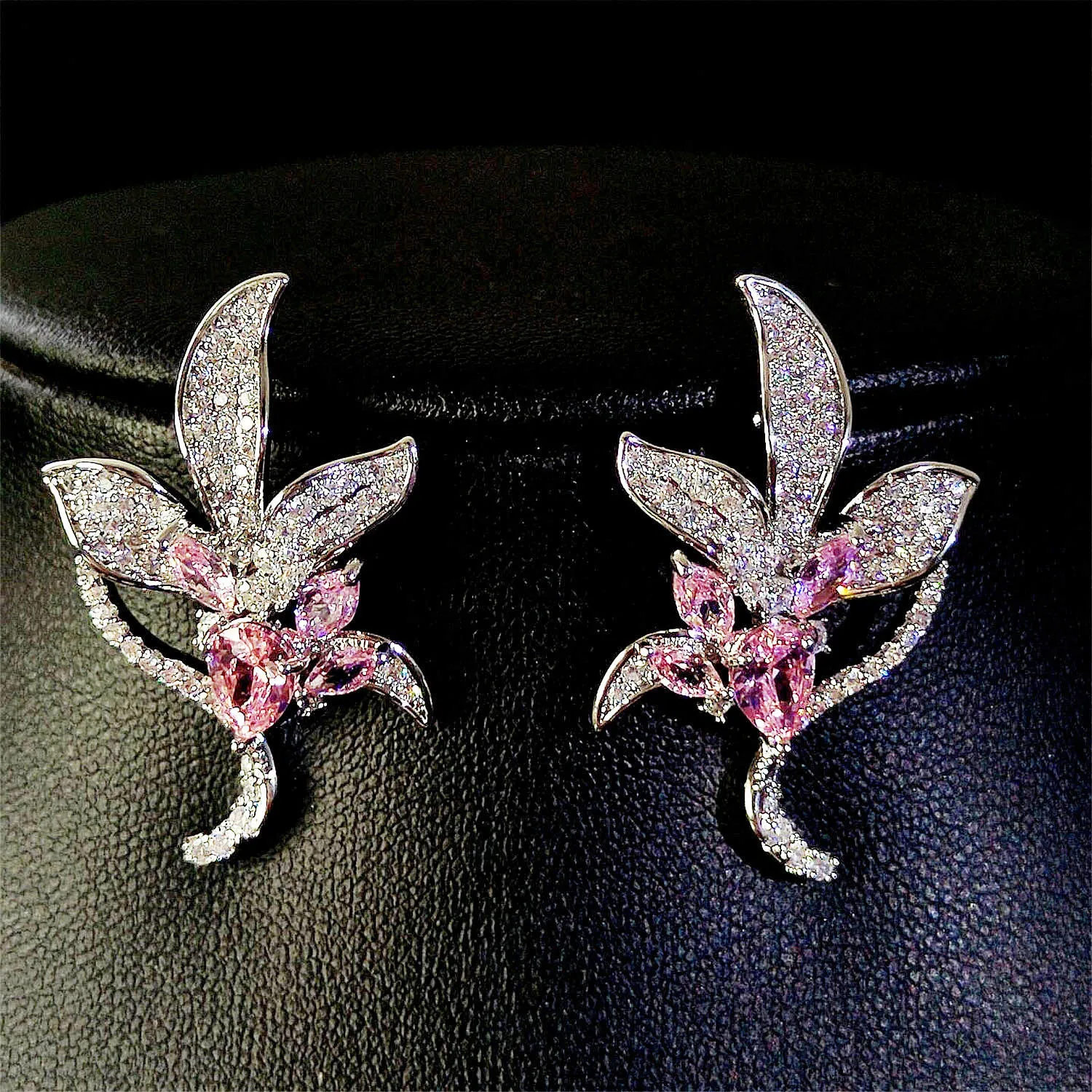 

New Gentle Pink Flower Stud Earrings Multi-Color Jewelry Women's Dress Suitable for Holiday Wedding Prom Everyday Gifts E312