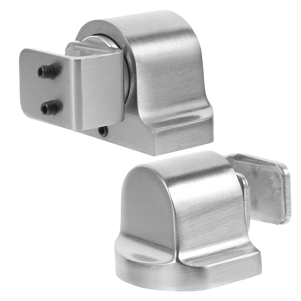 

2 Set Glass Door Retainer Guide Track Floor for Shower Sliding Pulley Cable System Aluminum Alloy Bottom