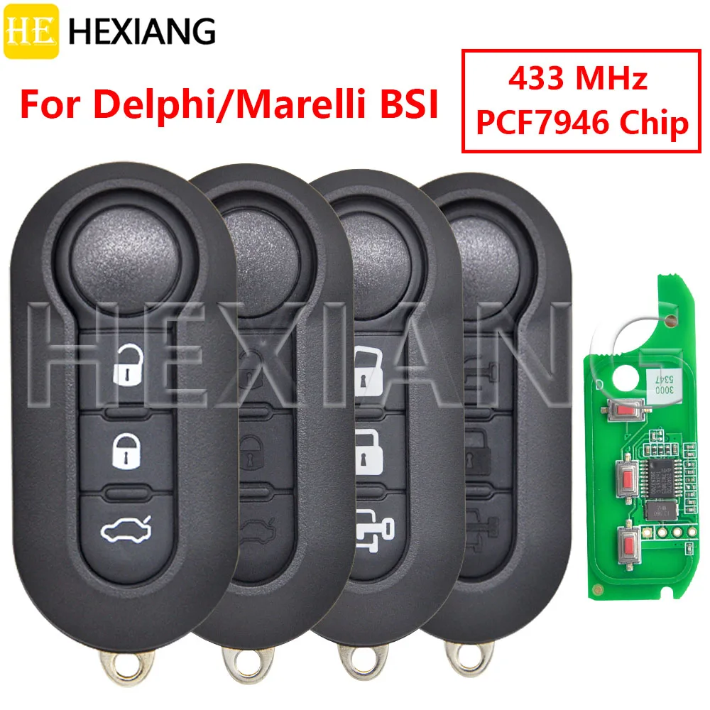 

HE ID46 PCF7946 Car Remote Key For Delphi/Marelli Fiat Punto Doblo Qubo Grande Bravo/Ducato 500L Peugeot Boxer Citroen Jumper