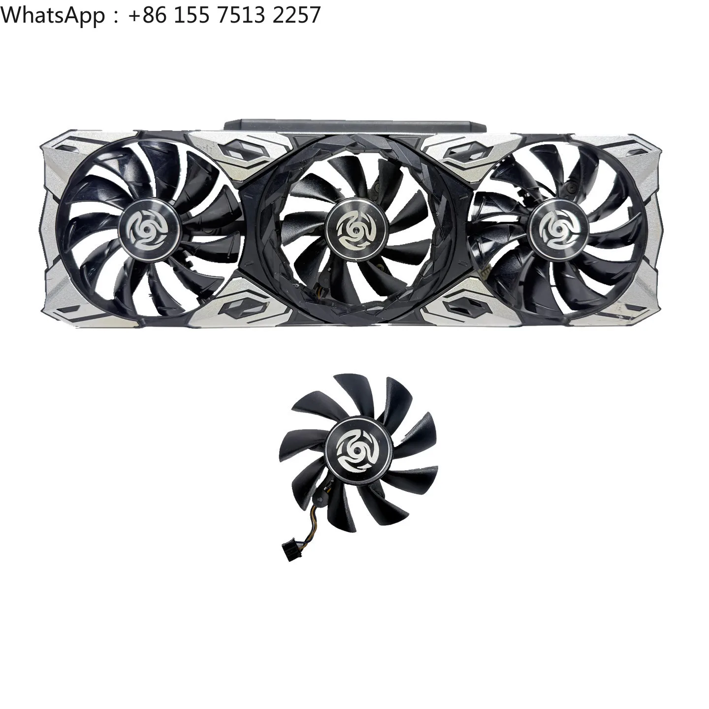 Suitable for Zotye 3060TI Apocalypse graphics card cooling fan backplane radiator with shell silent with original metal label