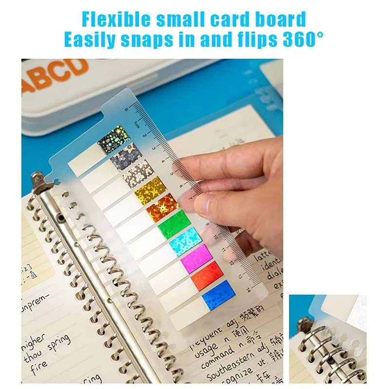 Glitter Flipchart Index Tabs adesivi pennarelli per Notebook adesivi classificazione per studenti note cancelleria materiale scolastico