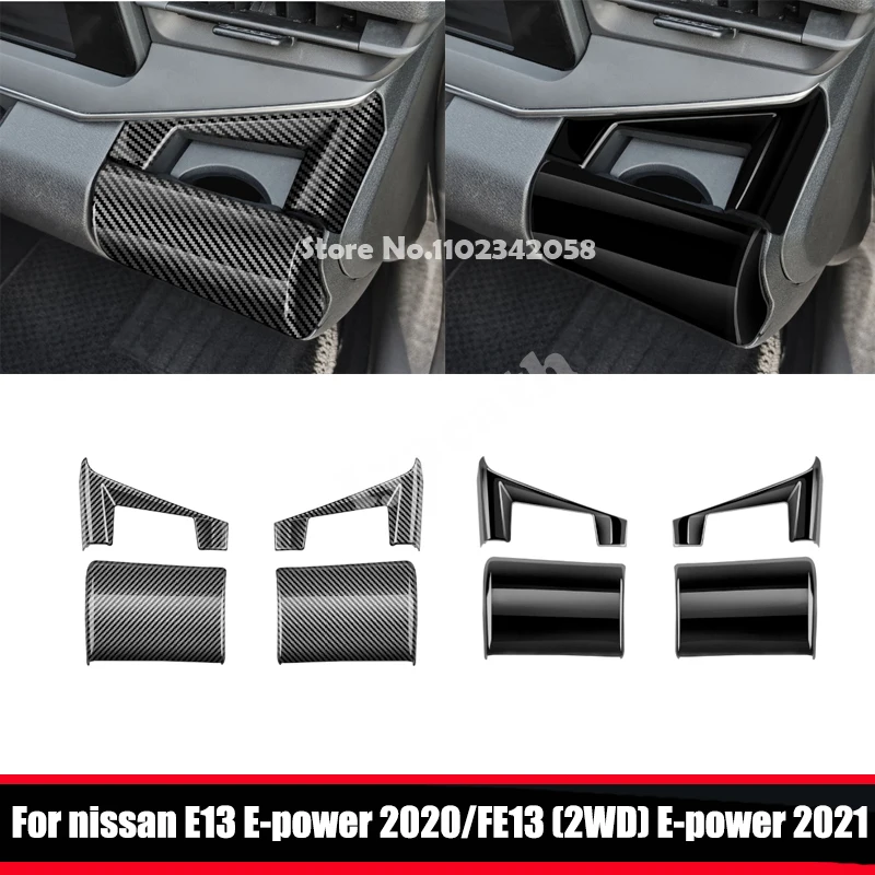 RHD For Nissan note E13 e-POWER 2020  FE13(2WD) e-POWER 2021 ABS  Left and right storage box cover trim Interior accessories