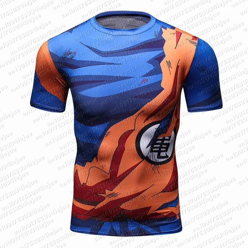 Short Sleeve MMA Boxing Jiu Jitsu T-shirt Rashguard for Men Kid Anima 3D Prints Tee Quick Dry Compression Tights Sport T-shirts
