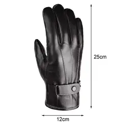 Winter Gloves Insulated Winter Warm Gloves for Men Touchscreen Windproof Wear Resistant Thickened Plush Solid Color Cycling