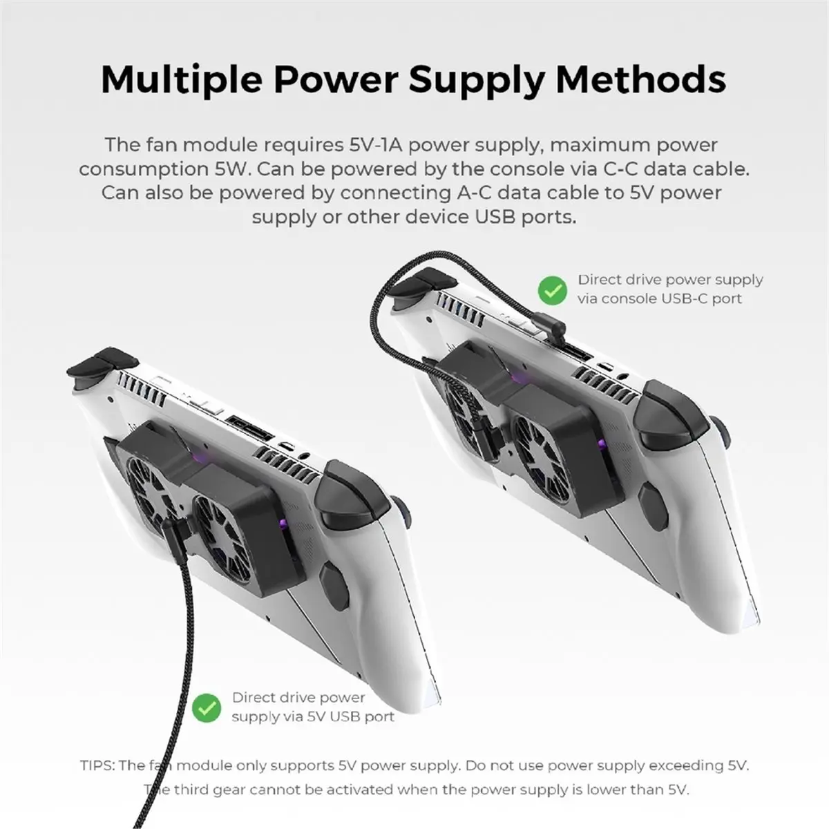 ◆♦Top Rated-Portable Magnetic Cooling Fan for XBOXALLYX LegionGo 45mm Dual Fans, 10-16CFM Airflow, 3 Adjustable Speeds