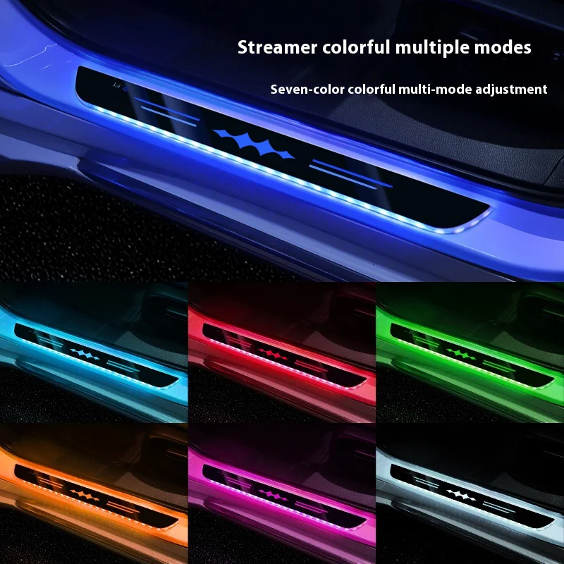 For BYD Leopard 5 8 BAO 5 8 Titanium 3 7 Car LED Wireless Threshold Light Automobile floor trim Accessories