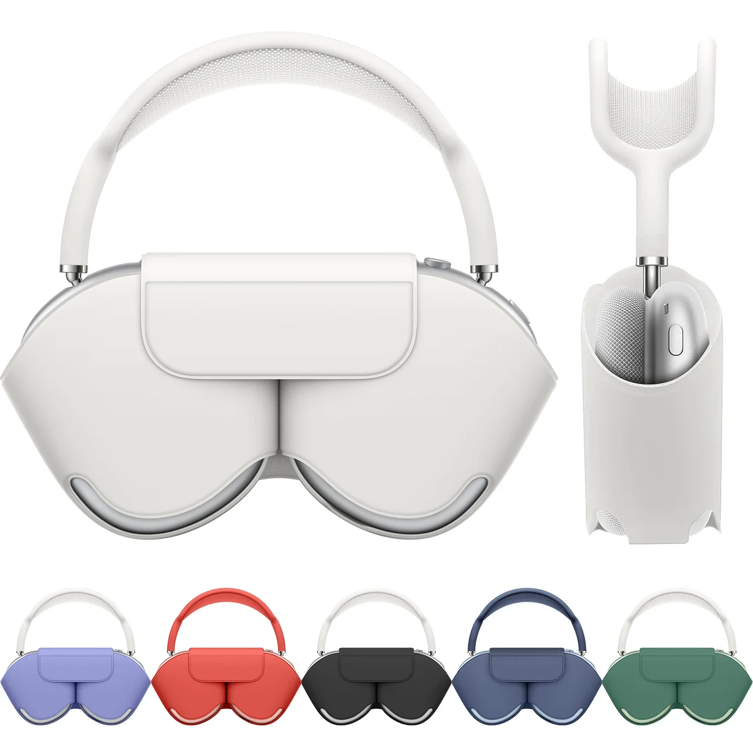 Do słuchawek AirPods Max Inteligentne wyłączanie zasilania Pokrowiec ochronny PU Skórzane etui Miękkie torby na słuchawki Akcesoria do słuchawek