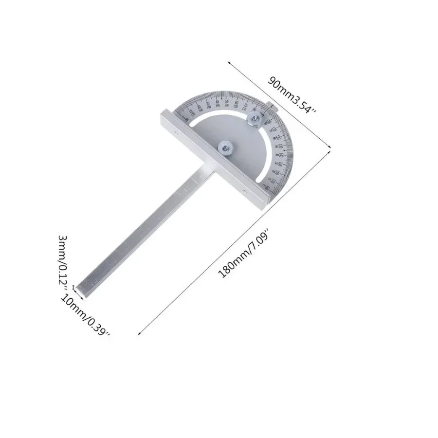 1 Pc Angle Ruler Mini Table Saw Circular Router Miter Gauge DIY T-slot Design Woodworking Machines Angle Ruler Measuring Tools