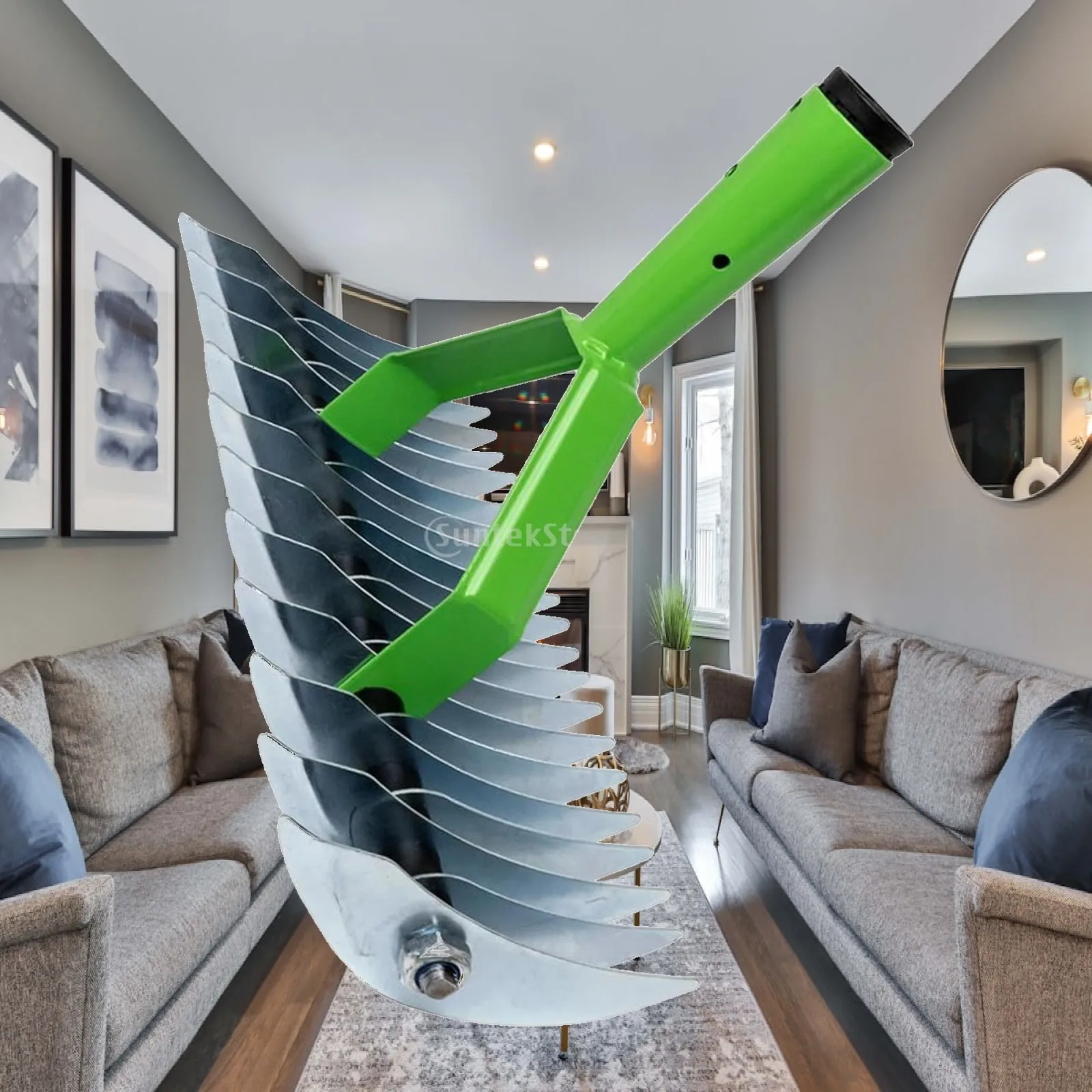 Versatile Lawn Rake for Thatch Removal and Soil Loosening Carbon Steel Hand Tool for Gardening Fallen Leaves Cleanup