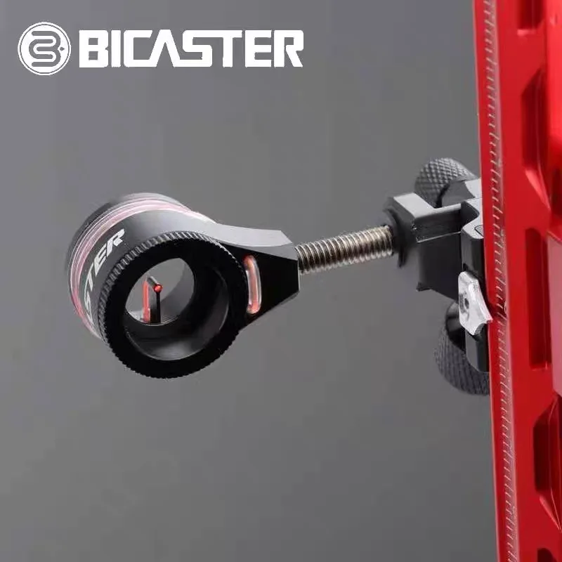 

BICASTER Recurve Bow Sight Pin Aluminum Alloy Optical Fiber Red Dot Aiming Shooting Competition Target Archery Accessories