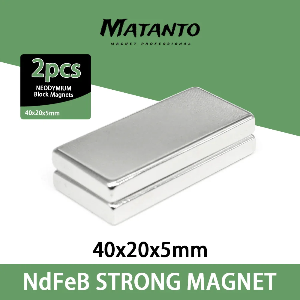 

1/2/5/10/15PCS 40x20x5mm Quadrate Rare Earth Neodymium Magnet N35 Block Strong Powerful Magnets 40x20x5 Permanent Magnet 40*20*5