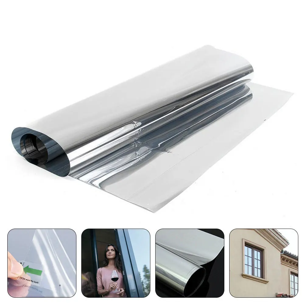 

2Pcs Window Film Heat Blocking Privacy Static Cling Removable Uv Protection Sun Blocker Film for Glass Home Office