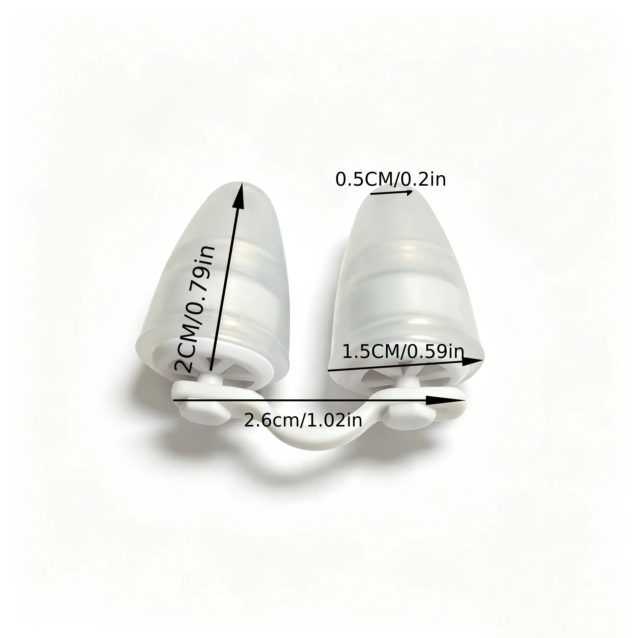 One-way valve breathing swimming nasal block. Designed for underwater use, it allows air to escape but prevents water from enter