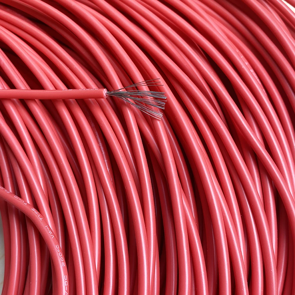 Tinned Copper Silicone Wire Cabl 24AWG Wire Insulated Wire 24AWM Stranded Heat-Resistant High Voltage High Temperature Line