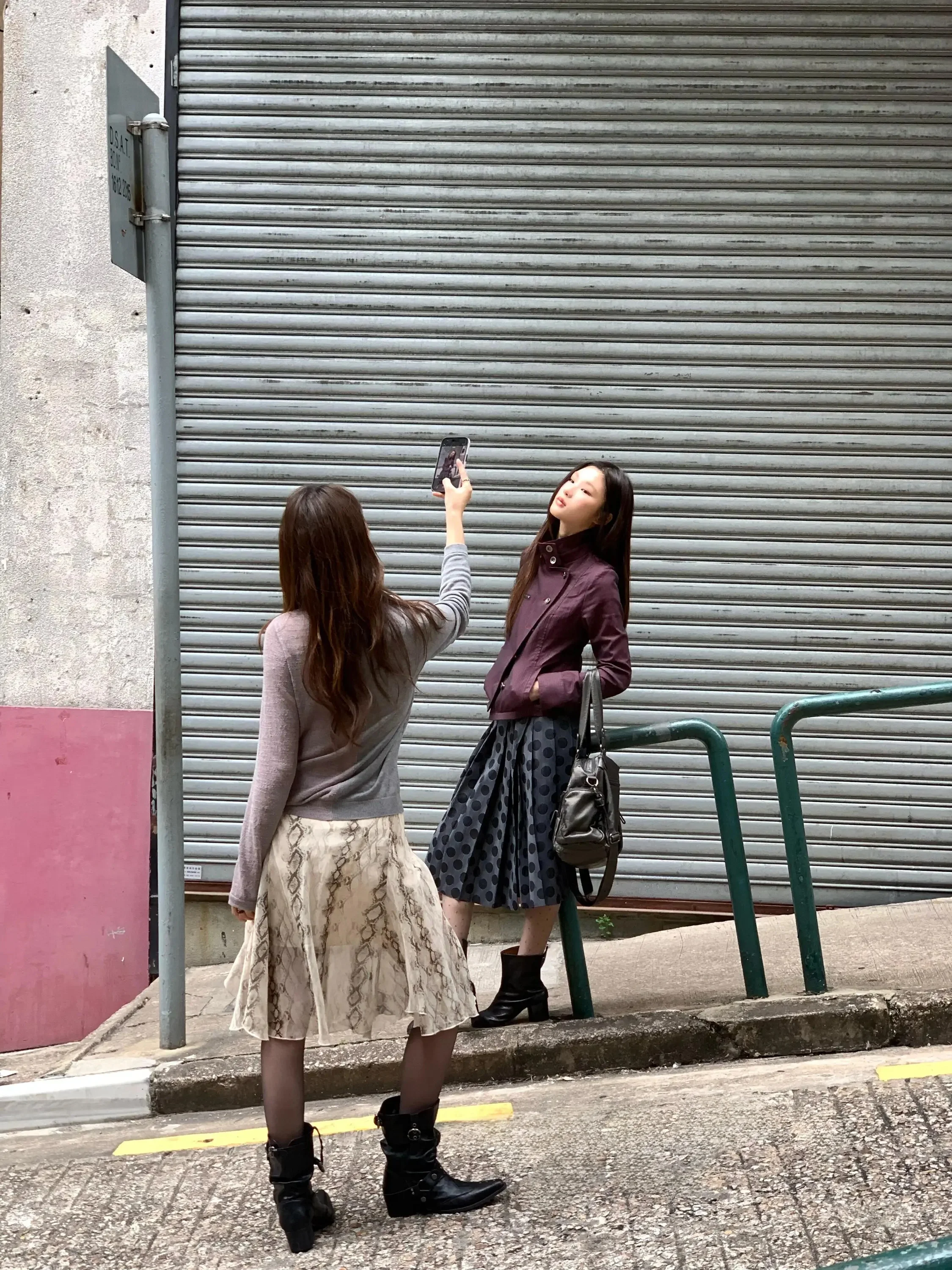 Retro American Hot Girl Irregular Snake Skin Half Skirt Women's Spring Autumn Casual Mesh Skirt City Commuting Daily Travel