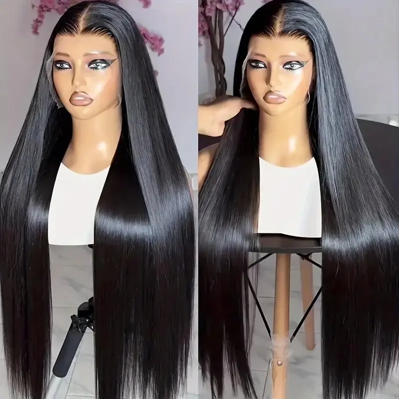 13x6 HD Lace Front 150% Natural Black 13x4 Straight 20 Inches 5x5 Glueless Wig Human Hair Wigs Silky Pre-Plucked For Women