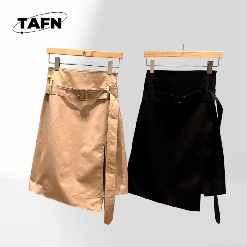 Lightweight Midi Skirt for Women High Waist Aesthetic Design Solid Mini Skirt for Women High Waist Comfy Daily OutfitAI1335