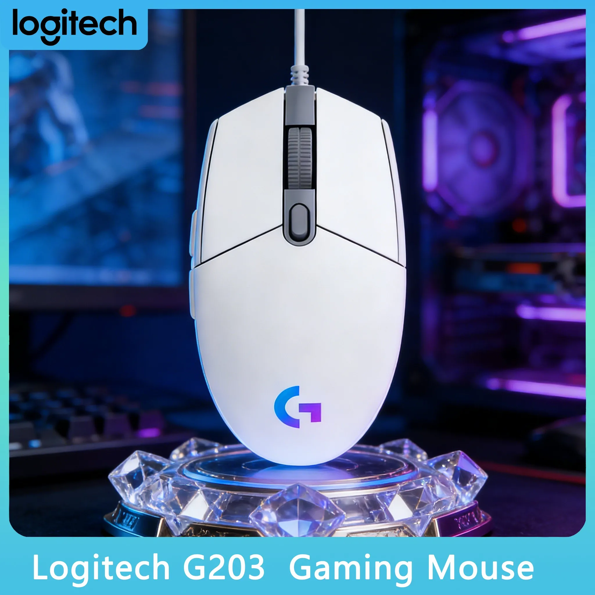 Logitech G203 Office Mouse Smooth Cursor for Video Editing
