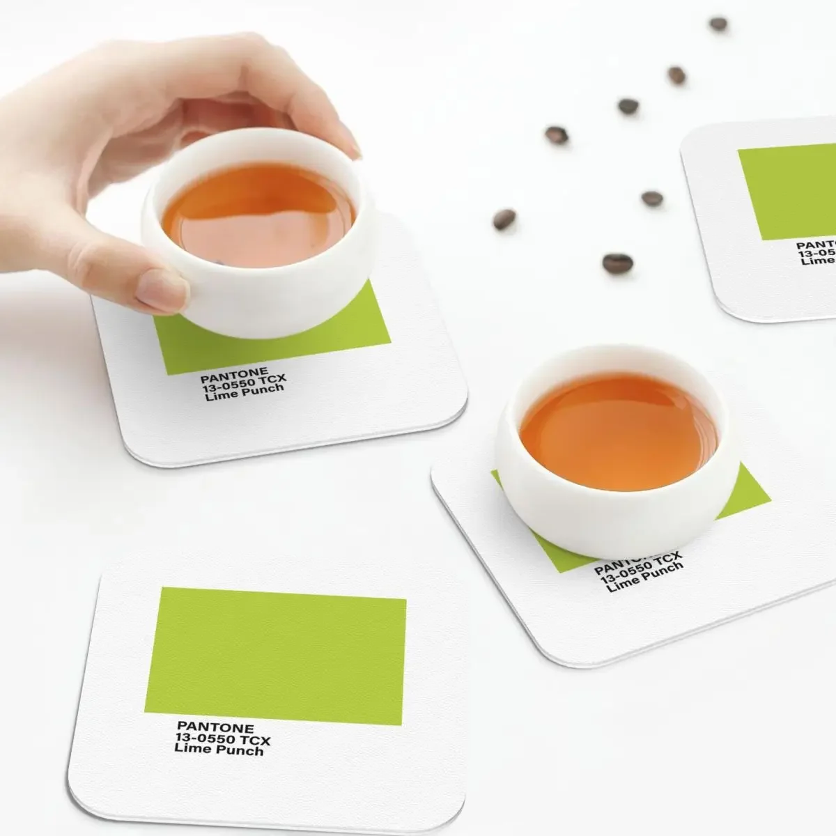 الوقايات المثقبة لديكور المنزل ، مفارش المطبخ ، فنجان عازل ، حصير قهوة ، وسادات أدوات مائدة منزلية ، الوقايات المثلثة TCX ، مجموعة من 4 ، 13-VA