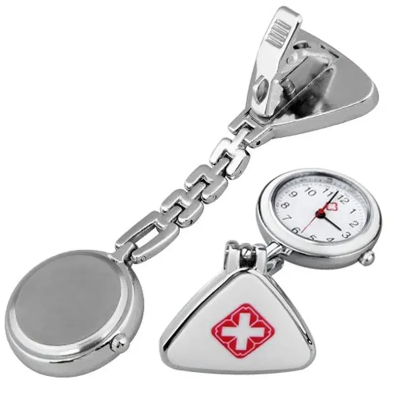ABQR Clip Nurse Doctor Pendant Pocket Quartz Watch Triangle Nurse'S Table