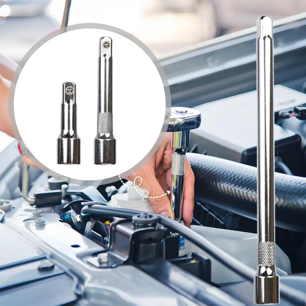 

1/2 Inch L-Type Socket Extension Rod 7.5/12.5/25cm Steel Long Reach Bar for Ratchet Wrench Torque Increase Auto Repair Tools